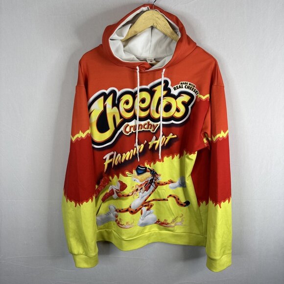 Cheetos Flamin’ Hot All Over Print Hoodie Men’s 3XL Chester Cheetah - Picture 1 of 5